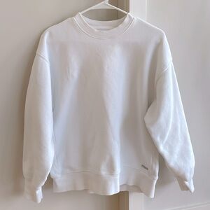 Aritzia TNA Sweatfleece Cozy Boyfriend Fit Crew Sweatshirt, size S